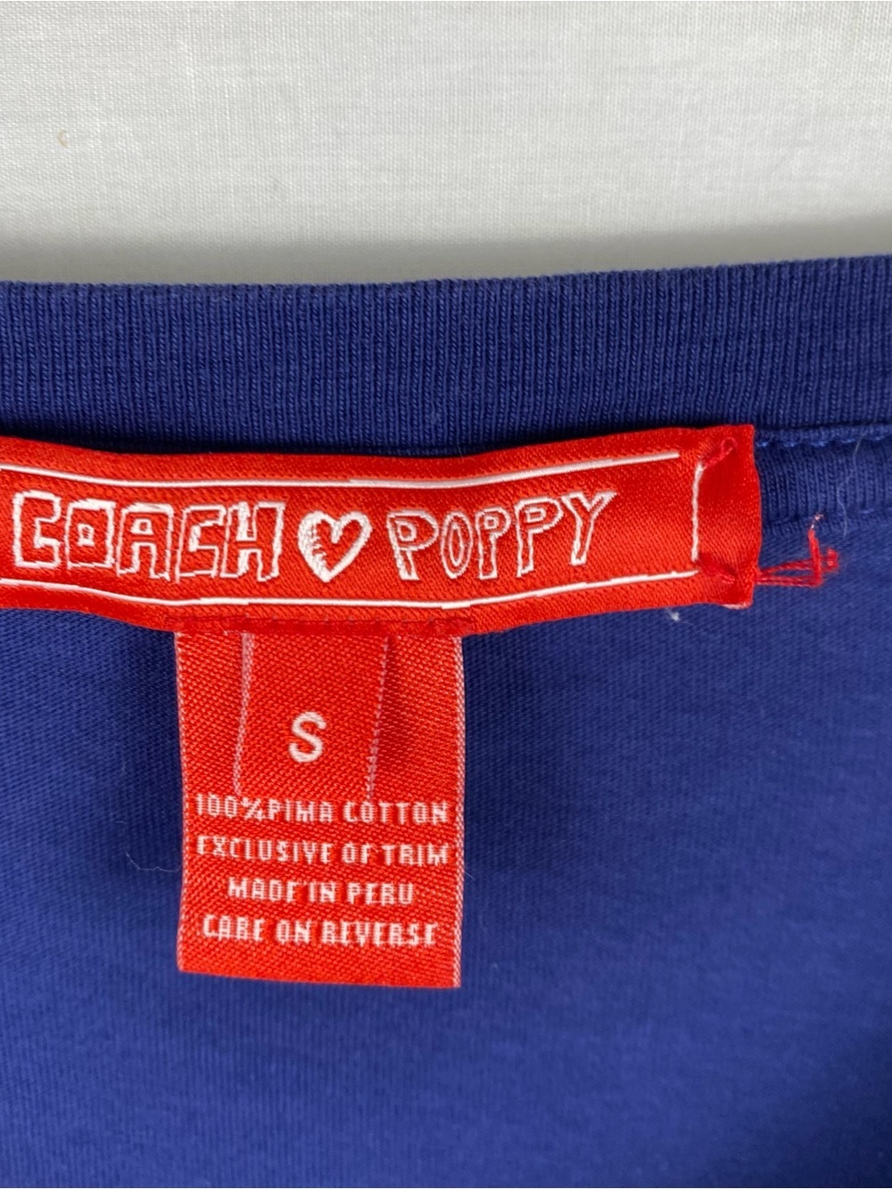 Coach Poppy Graphic Tee Blue Short Sleeve T Shirt Womens Small Casual Y2K - Picture 2 of 6